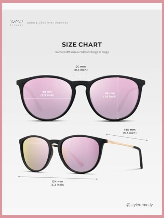 Round Polarized Sunglasses, UV400 Protection, Polycarbonate Frame